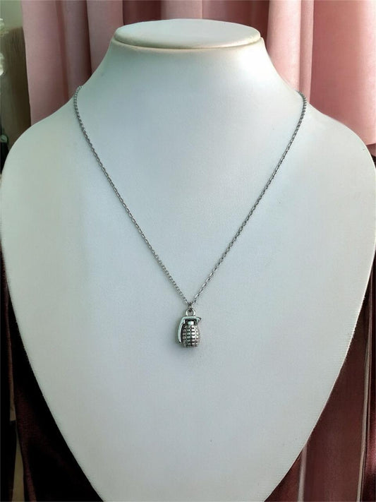 Grenade Pendant 16" inch jewellery – Courage in Every Step | Stainless steel, Anti Tarnish, Rust resistance