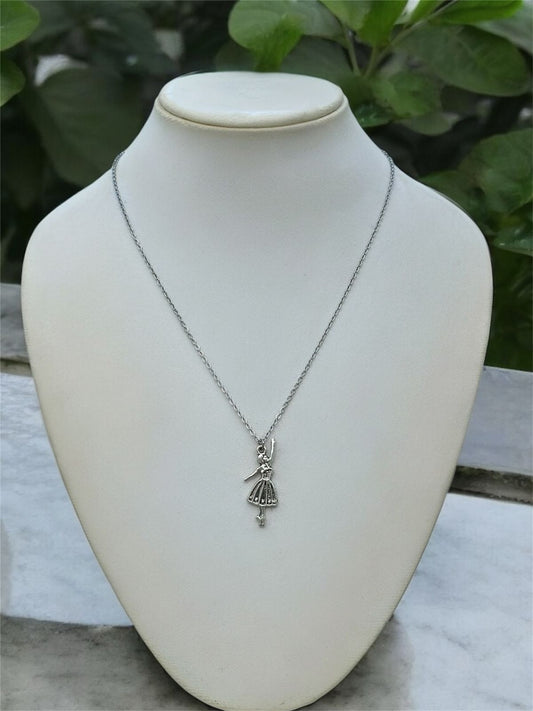 Graceful Ballerina Pendant 16"inch Necklace | Stainless steel, Anti Tarnish, Rush Resistant | Best gift for who love dance