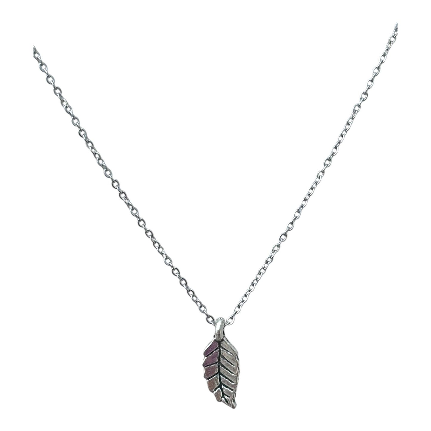 Whispers of the Ghats – Silver Leaf Pendant 16" inch Jewellery | Stainless steel, Anti Tarnish, Rust resistance