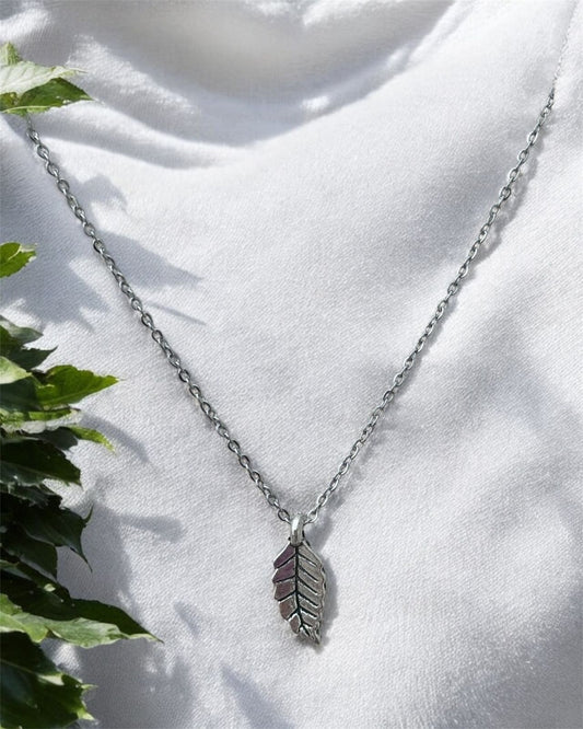 Whispers of the Ghats – Silver Leaf Pendant 16" inch Jewellery | Stainless steel, Anti Tarnish, Rust resistance