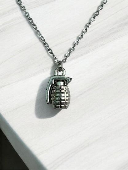 Grenade Pendant 16" inch jewellery – Courage in Every Step | Stainless steel, Anti Tarnish, Rust resistance