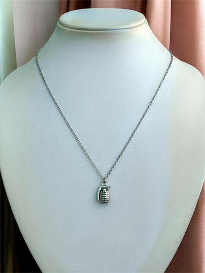 Grenade Pendant 16" inch jewellery – Courage in Every Step | Stainless steel, Anti Tarnish, Rust resistance