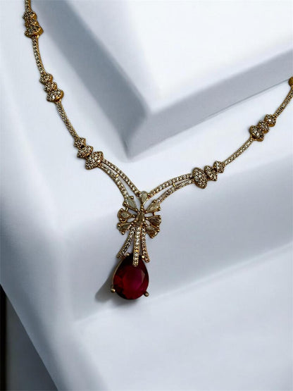 Rich AD Stone Jewellery with Grand Ruby Stone