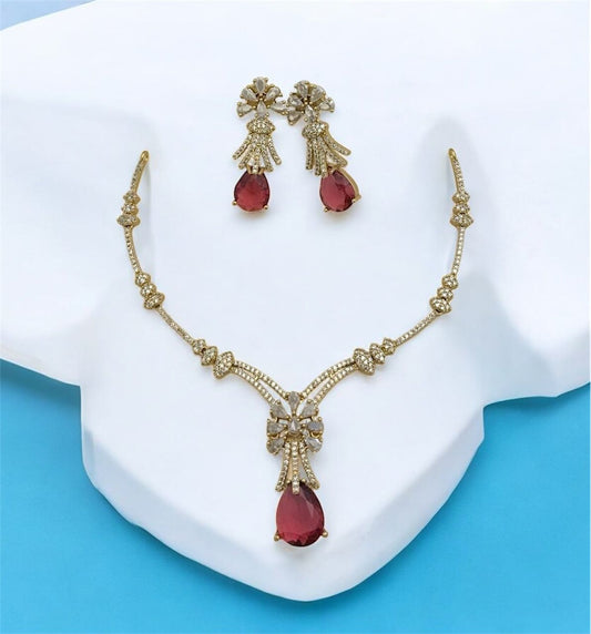 Rich AD Stone Jewellery with Grand Ruby Stone