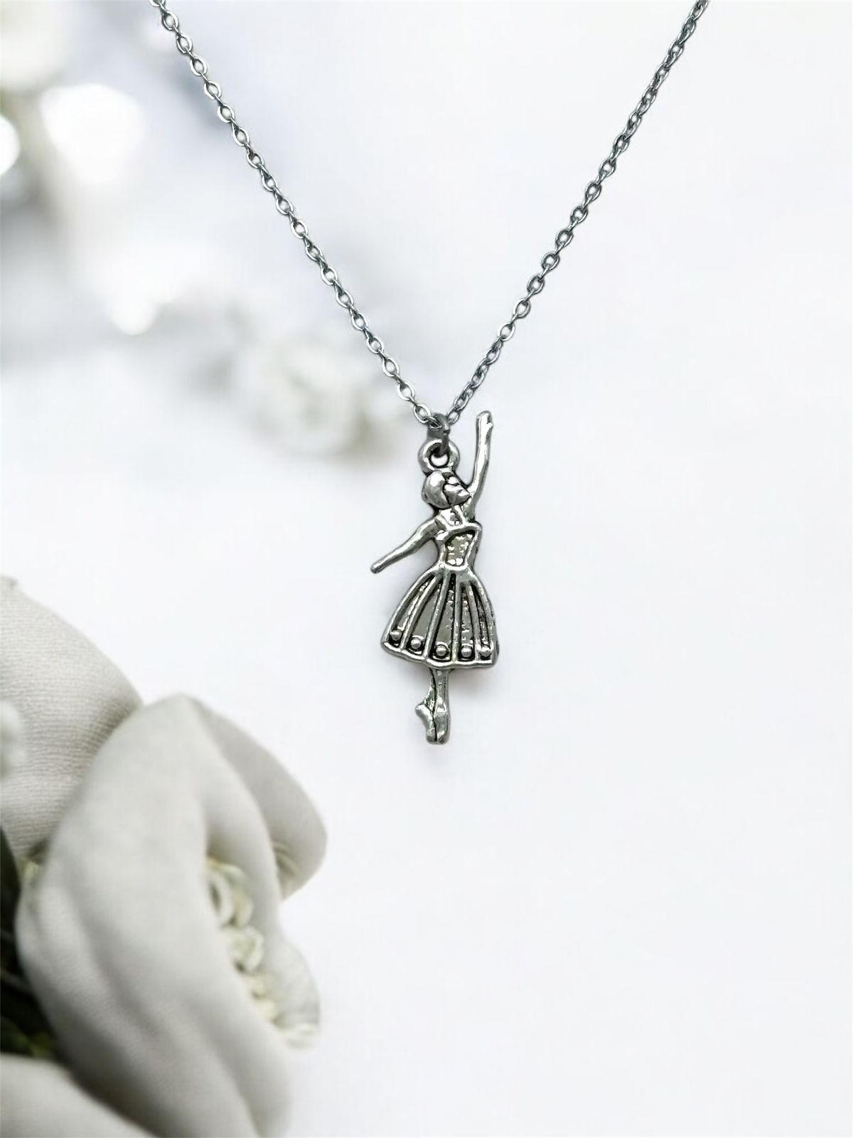 Graceful Ballerina Pendant 16"inch Necklace | Stainless steel, Anti Tarnish, Rush Resistant | Best gift for who love dance