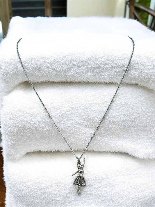 Graceful Ballerina Pendant 16"inch Necklace | Stainless steel, Anti Tarnish, Rush Resistant | Best gift for who love dance